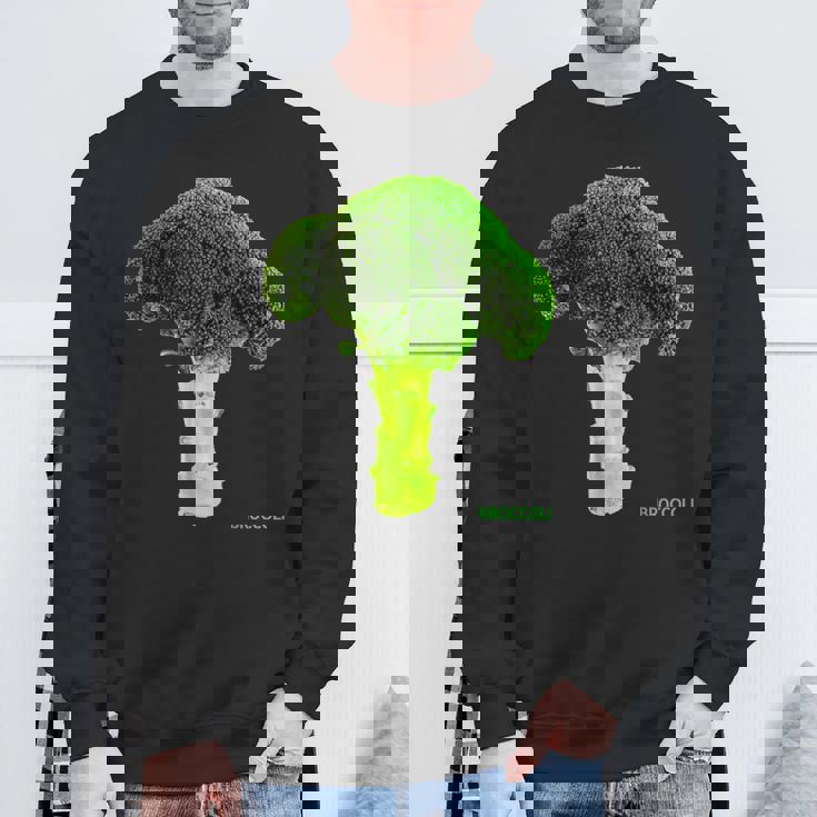 ブロッコリー 大 写真 & 文字 Broccoli Big Photo & Text スウェットシャツ 高齢者への贈り物