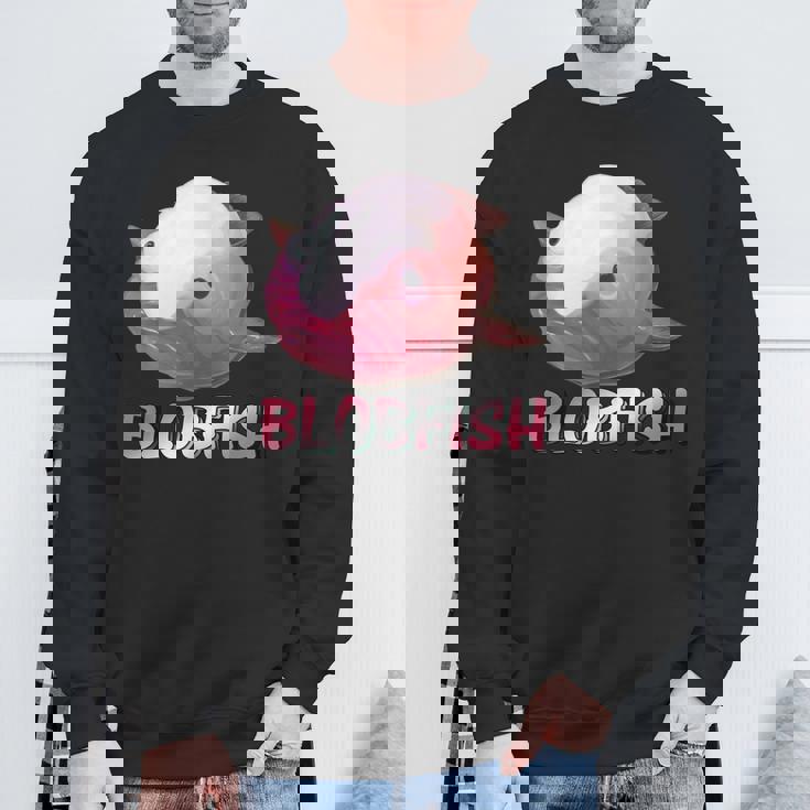 ブロブフィッシュ Blobfish 深海のおじさん 深海のアイドル ぷよぷよ おもしろい かわいい 魚 動物 きもかわ スウェットシャツ 高齢者への贈り物