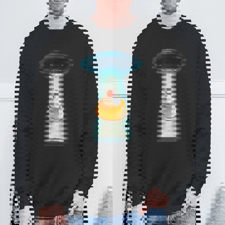 プリン Ufo 面白いtシャツ 食べ物 ダイエット 減量 メンズ おもしろ 面白い 服 オリジナル グッズ ネタ スウェットシャツ 高齢者への贈り物