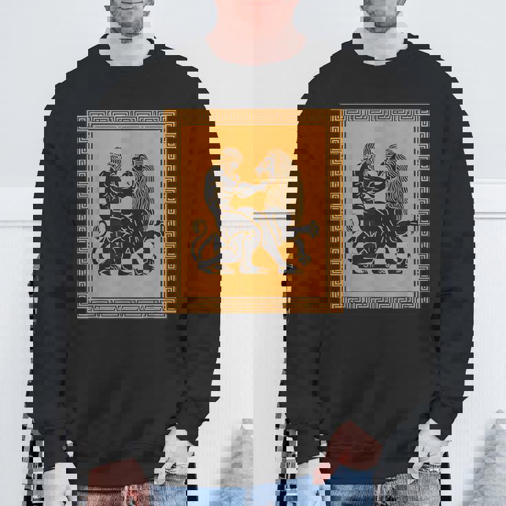 ヘラクレスライオン ギリシャ神話 古代神話 歴史アート スウェットシャツ 高齢者への贈り物
