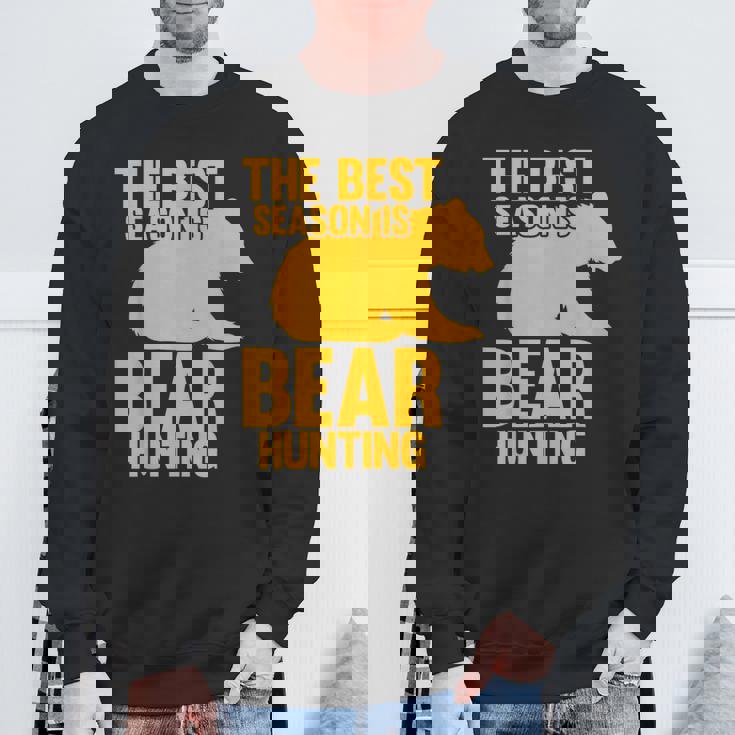 ベストシーズンはクマ狩りハンター スウェットシャツ 高齢者への贈り物
