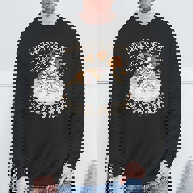 ベスト・ドッグ・ママ、子犬とジャック・ラッセル・テリア スウェットシャツ 高齢者への贈り物