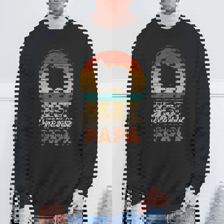 ベスト・ポメラニアン・パパ 父の日 ポム・ドッグ スウェットシャツ 高齢者への贈り物