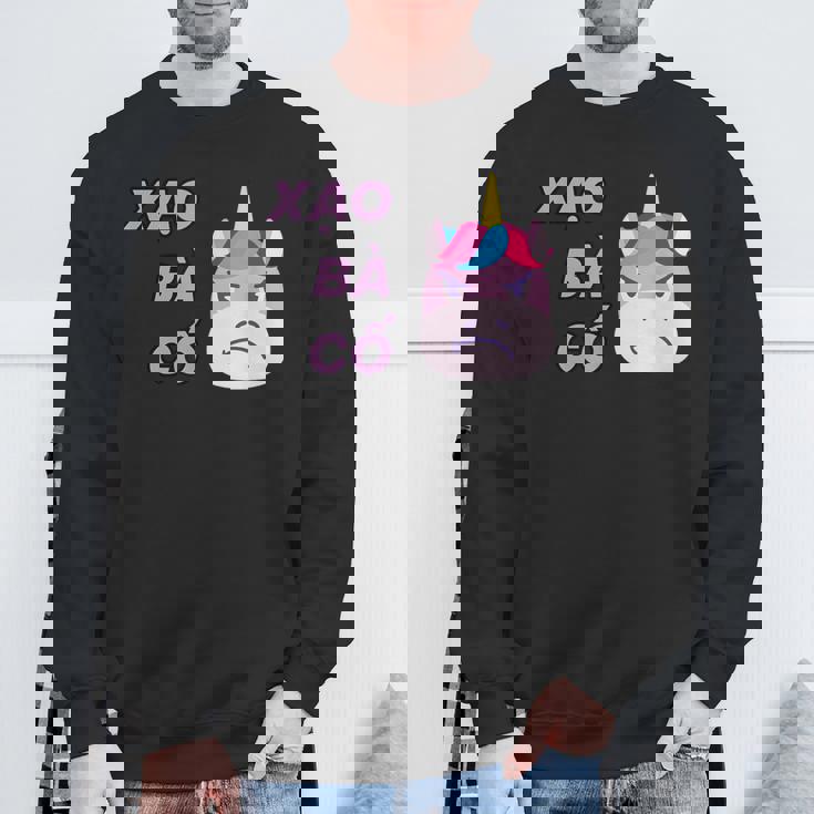 ベトナム ベトナム語 ベトナムの言葉 ザオバーコー 面白いジョーク 嘘つき ユニコーン スウェットシャツ 高齢者への贈り物