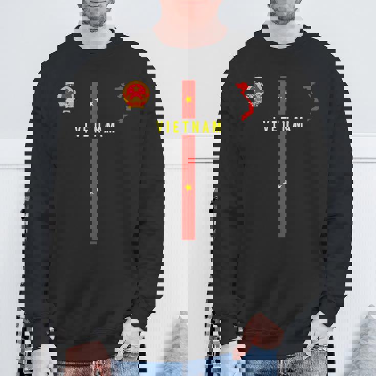 ベトナム国旗、ベトナムのシルエットマップ、紋章 スウェットシャツ 高齢者への贈り物