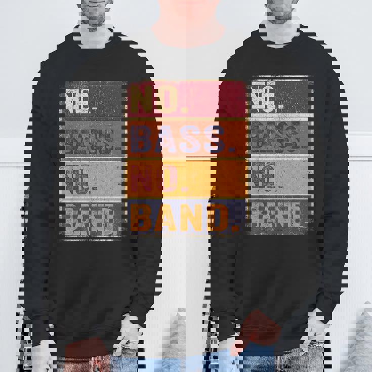 ベーシスト 楽器 エレキベース ノーバス ノーバンド スウェットシャツ 高齢者への贈り物