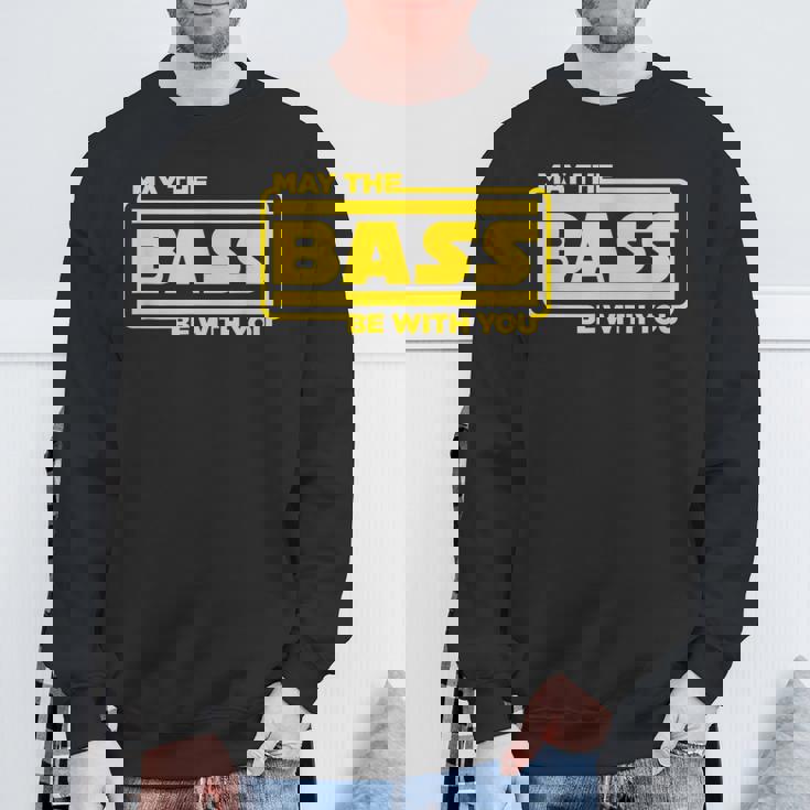 ベース ギター ドラム May The Bass Be With You ベーシスト ドラマー スウェットシャツ 高齢者への贈り物