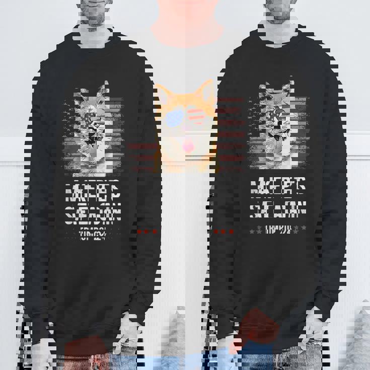 ペットを再び安全に 秋田犬 トランプ 2024 スウェットシャツ 高齢者への贈り物