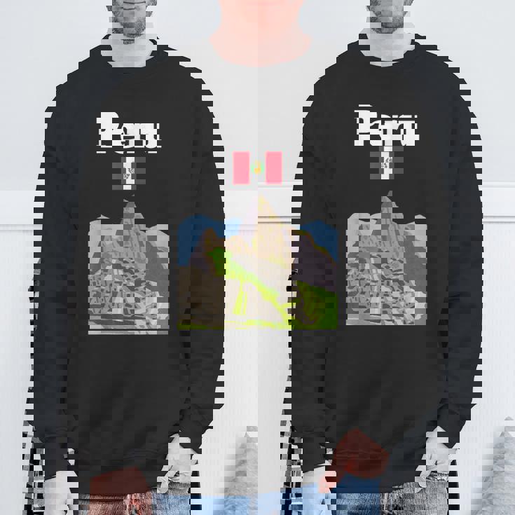 ペルー お土産 インカ マチュピチュ ペルー国旗 アンデス山脈 スウェットシャツ 高齢者への贈り物