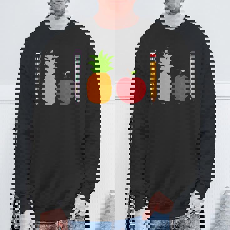 ペン パイナップル アップルペン 面白い スウェットシャツ 高齢者への贈り物