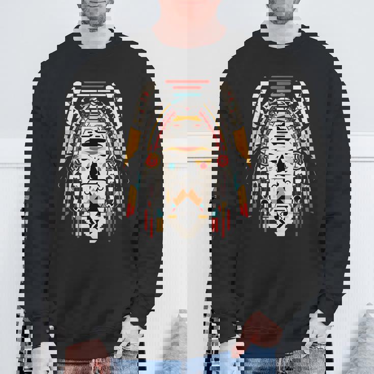 ホピ族アート シャーマン ネイティブ南西アメリカ インディアン スタイル スウェットシャツ 高齢者への贈り物