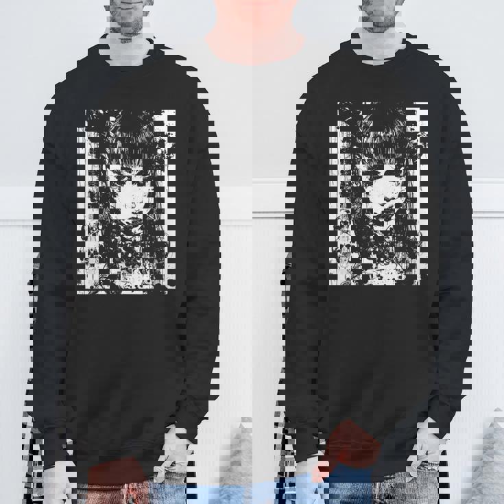 ホラーアニメマンガi日本の不気味なカワイイゴス スウェットシャツ 高齢者への贈り物