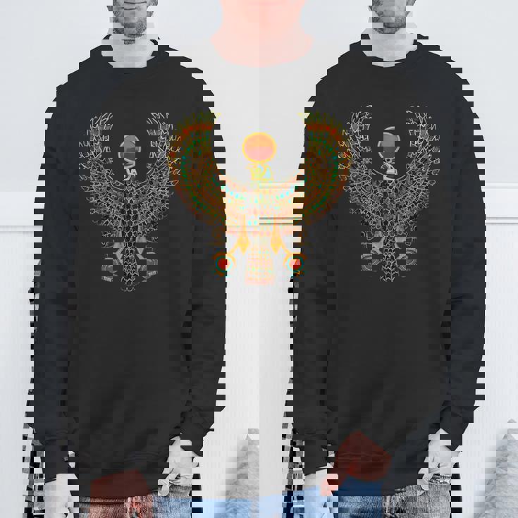 ホルス古代エジプトのファルコン象形文字 スウェットシャツ 高齢者への贈り物