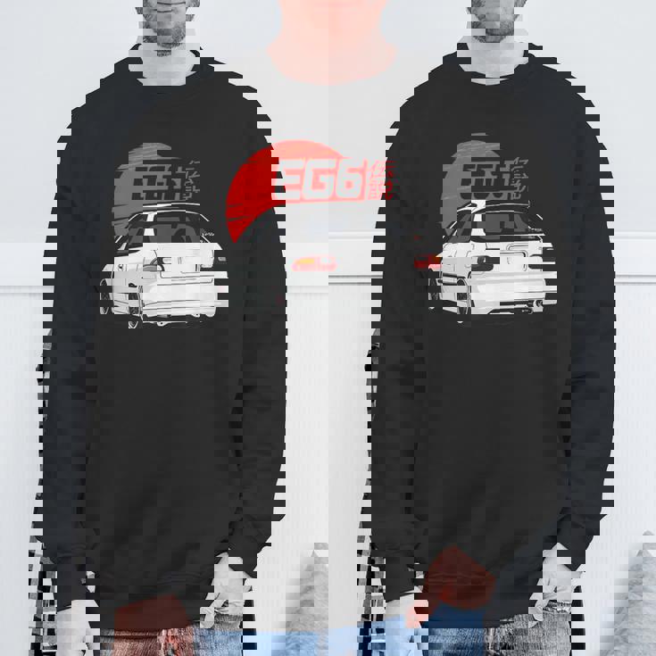 ホワイトハッチシビック Eg6-クラシック Jdm スウェットシャツ 高齢者への贈り物