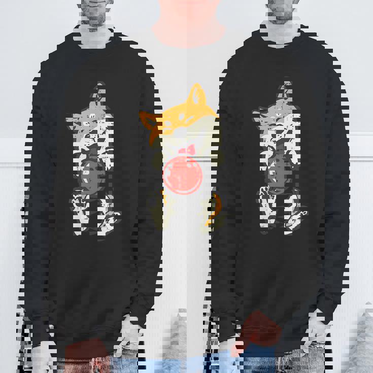 ボウリング 柴犬 犬 ポケット カワイイ ボウラー メンズ レディース キッズ スウェットシャツ 高齢者への贈り物