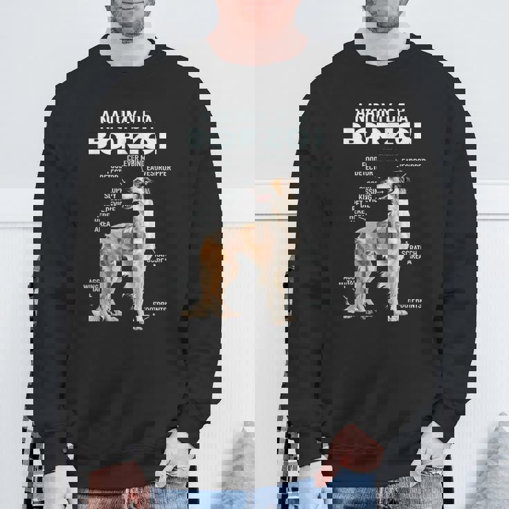 ボルゾイの解剖学 スウェットシャツ 高齢者への贈り物