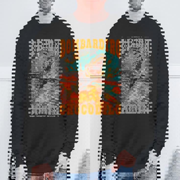 ボンバディロクロコダイルミームクロコダイルファイア-イタリアンブレインロット スウェットシャツ 高齢者への贈り物