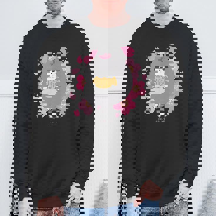 ボンレス犬とボンレス猫 桜 ボンレス猫 スウェットシャツ 高齢者への贈り物