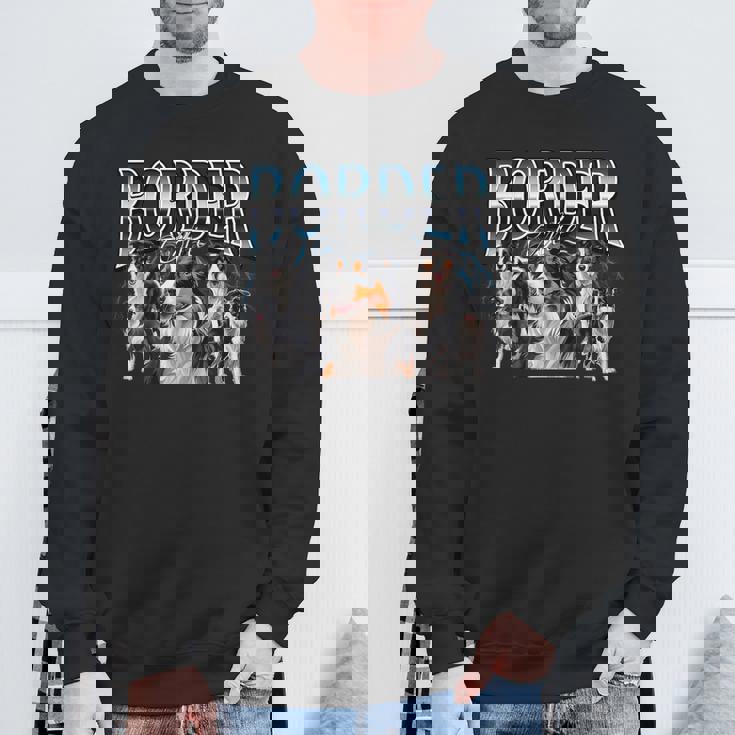 ボーダーコリー 犬 90年代 ブーツレッグ グランジ ラップ グッズスタイル スウェットシャツ 高齢者への贈り物