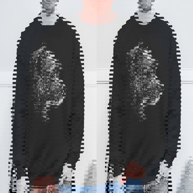 ボーダーテリア 犬 モチーフ ペット イラスト ボーダーテリア スウェットシャツ 高齢者への贈り物