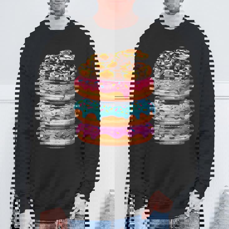 ボール パイソン ドーナツ好き 面白い スウェットシャツ 高齢者への贈り物