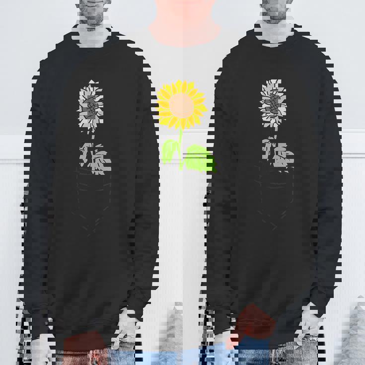 ポケットの中のひまわり ひまわり スウェットシャツ 高齢者への贈り物