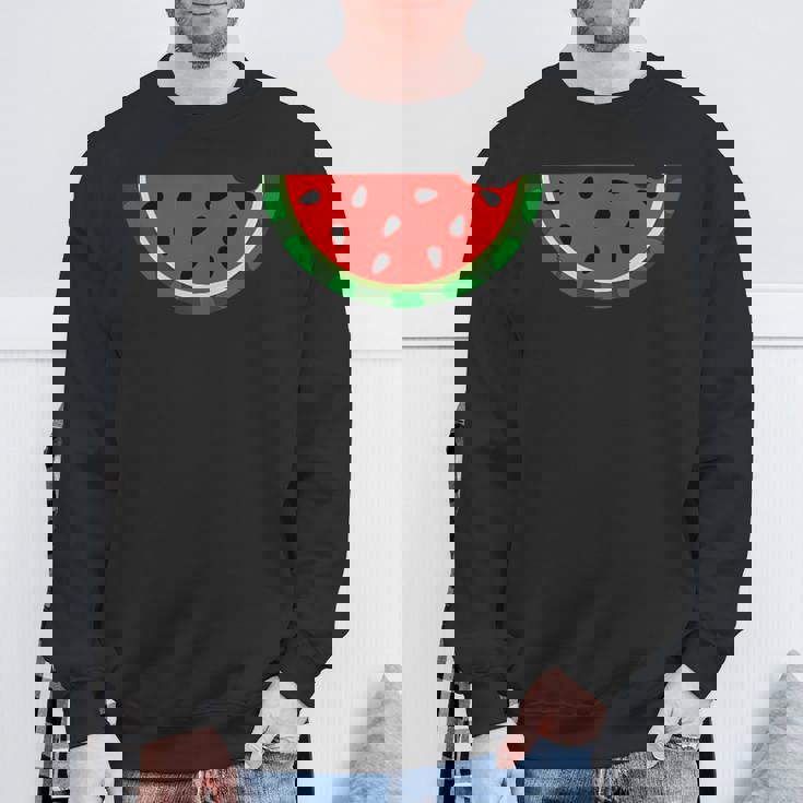 ポケットの中のスイカ かわいいポケットスイカ スウェットシャツ 高齢者への贈り物