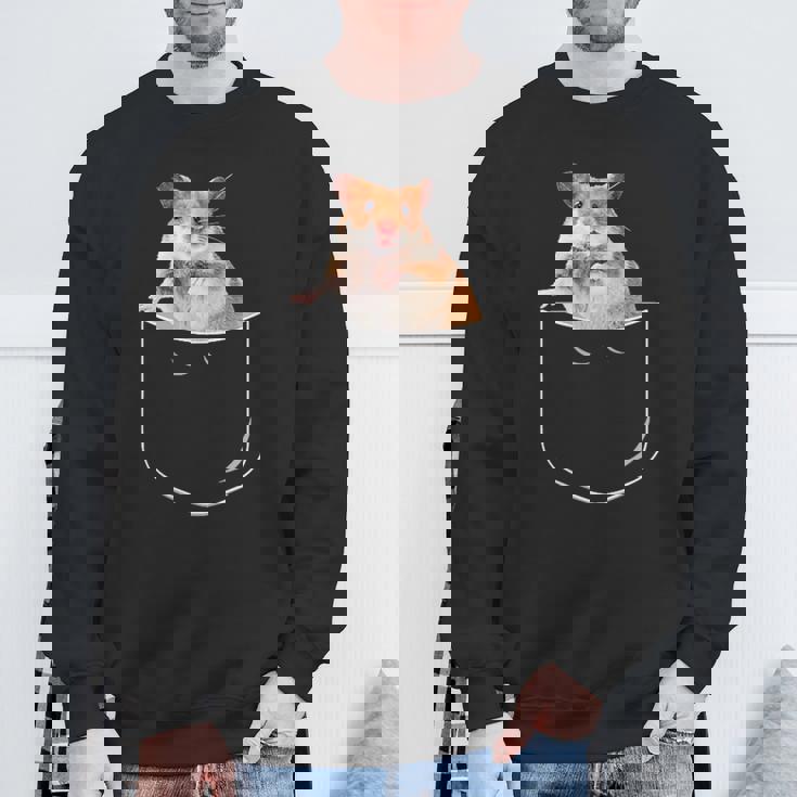 ポケットハムスターシャツ、ポケットに入った面白いハムスター ギフトtシャツ スウェットシャツ 高齢者への贈り物