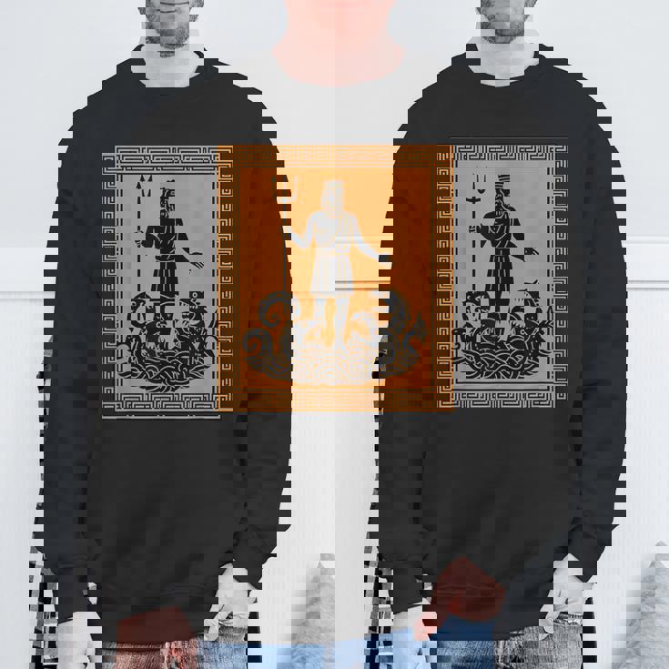 ポセイドン神 トライデント 古代ギリシャ 芸術 神話 ギリシャ神話 スウェットシャツ 高齢者への贈り物