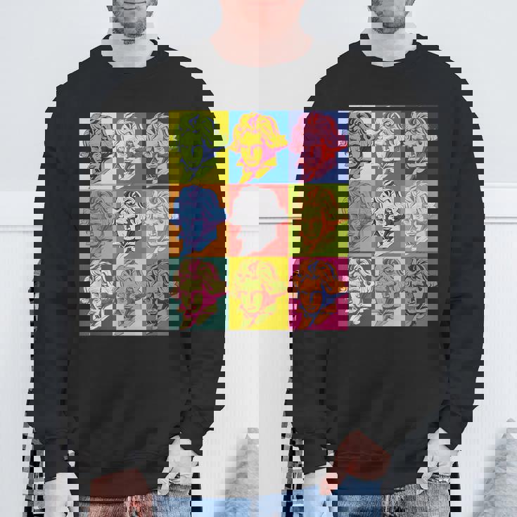 ポップアートクラシック音楽 音楽家 ベートーヴェン ヴァイオリン ピアノ チェロ 練習 音楽好き おもしろ デザイン スウェットシャツ 高齢者への贈り物