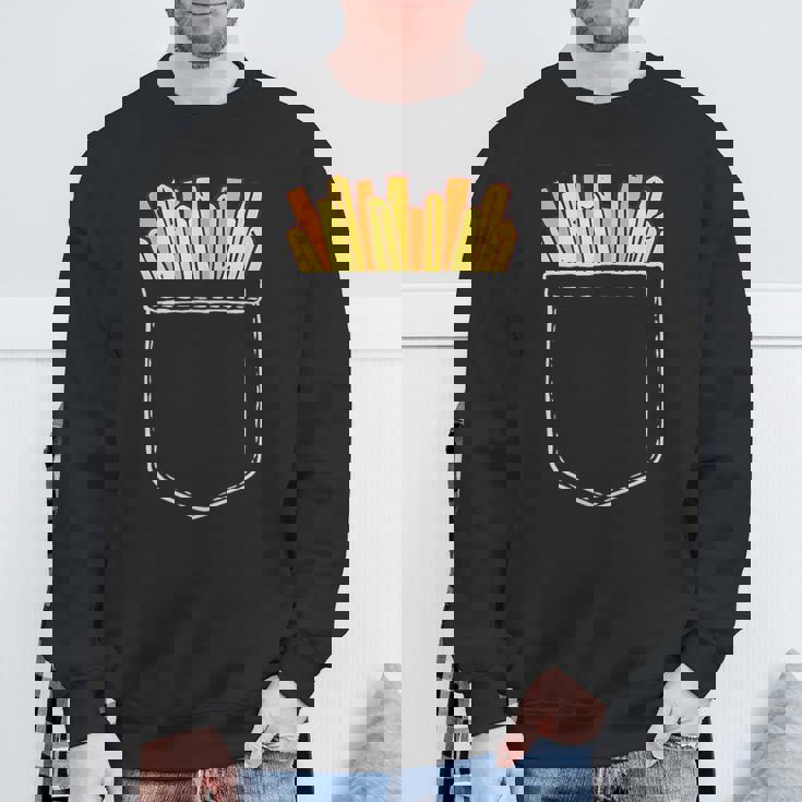 ポテト ポケット ポケットにポテト フライドポテト おもしろ ポテト好き スウェットシャツ 高齢者への贈り物