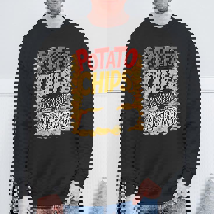 ポテトチップスは常に答えです スナック愛好家 ポテトチップス スウェットシャツ 高齢者への贈り物