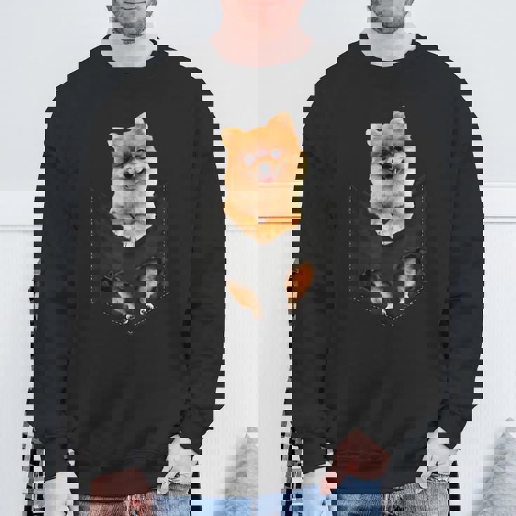 ポム犬愛好家のためのポケットに入った面白いポメラニアン。 スウェットシャツ 高齢者への贈り物