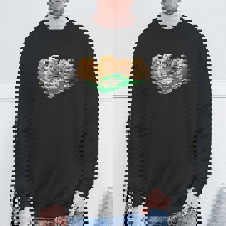 ポメラニアン 犬 麻雀 面白いtシャツ 文字入り メンズ おもしろ 面白い 服 おもしろグッズ ネタ 雀士 スウェットシャツ 高齢者への贈り物