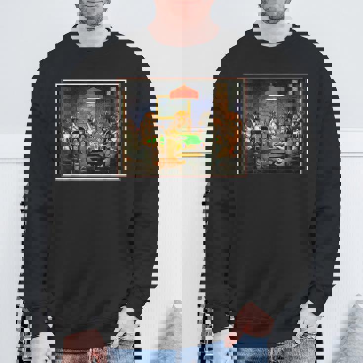 ポーカーをする犬 カード 絵画 スウェットシャツ 高齢者への贈り物