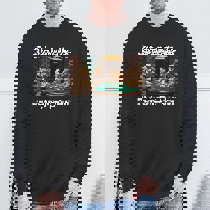 ポーカーをする犬 ラブラドゥードル オーストラリアの犬 ラブラドゥードル スウェットシャツ 高齢者への贈り物