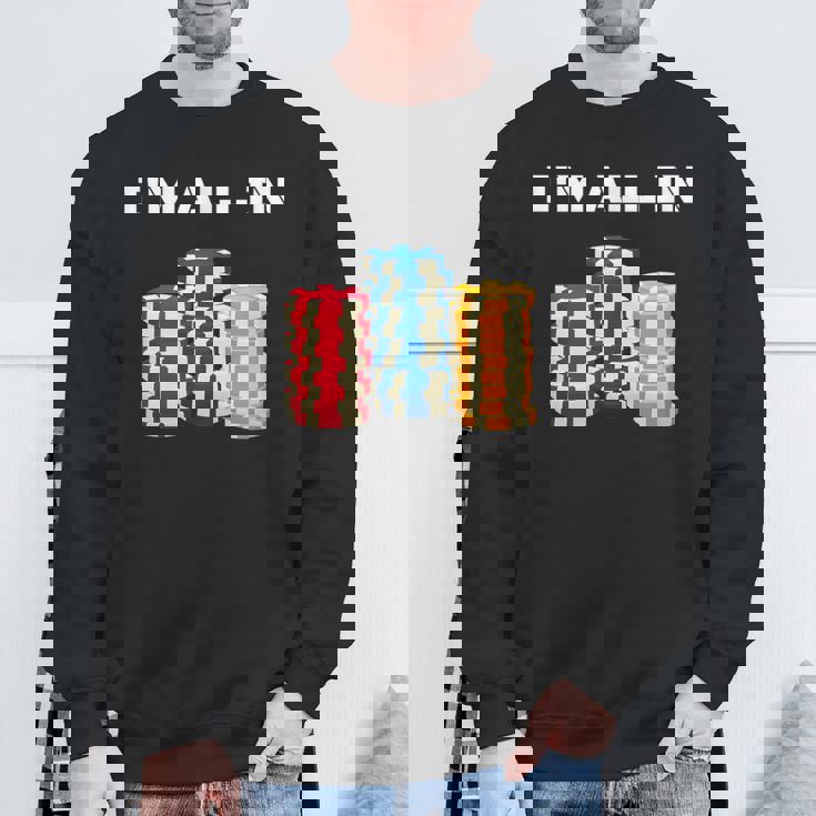 ポーカープレイヤー I'm All In カード カジノ 恋人 ギフト ギャンブル スウェットシャツ 高齢者への贈り物