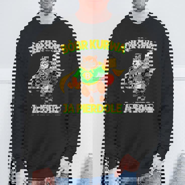 ポーランド製bober Meme Bóbr Bober Kurwa ポーランドビール はいpierdole スウェットシャツ 高齢者への贈り物