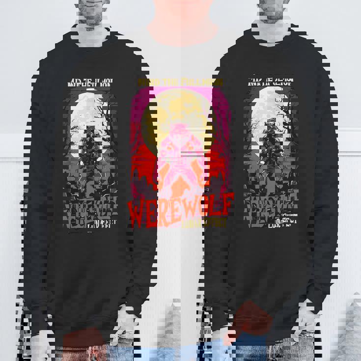 マインド・ザ・フルムーン 人狼 ハロウィン 不気味な人狼 スウェットシャツ 高齢者への贈り物