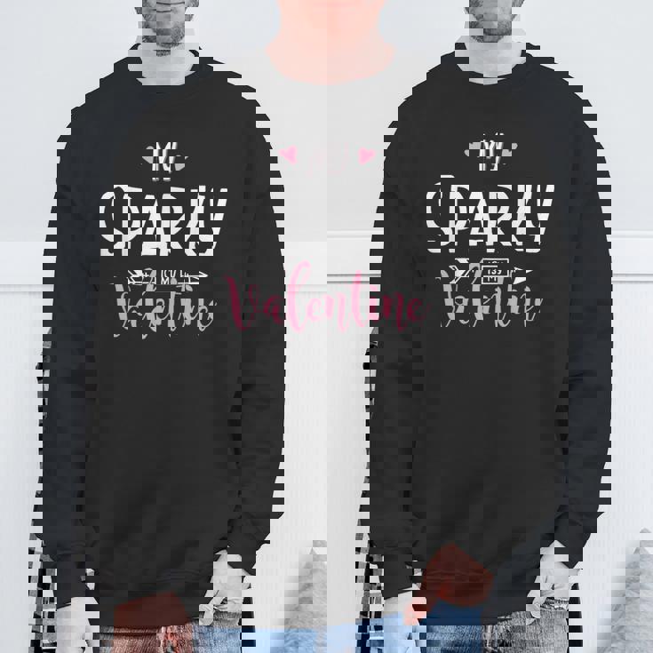 マイ・スパーキー・イズ・マイ・バレンタイン-スパーキー・グラフィック スウェットシャツ 高齢者への贈り物