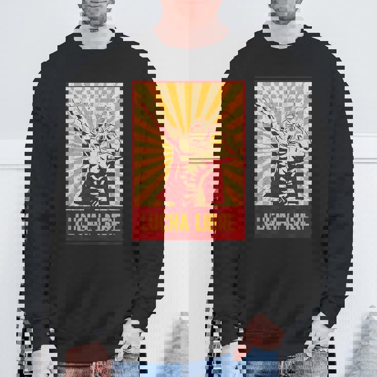 マスク付きレスラー – ルチャリブレ メキシカンレスリング スウェットシャツ 高齢者への贈り物