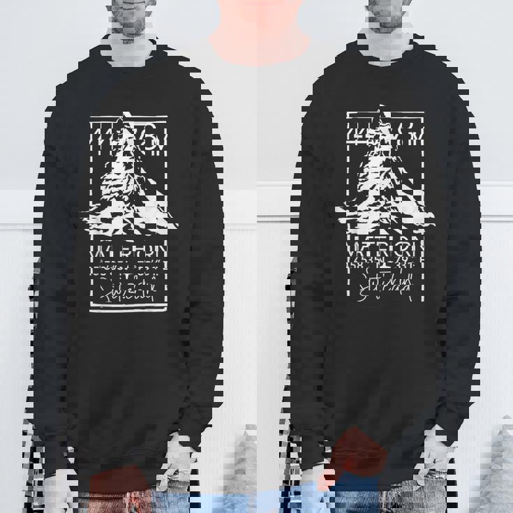 マッターホルン山 ツェルマット ハイキング スイス ギフト スウェットシャツ 高齢者への贈り物