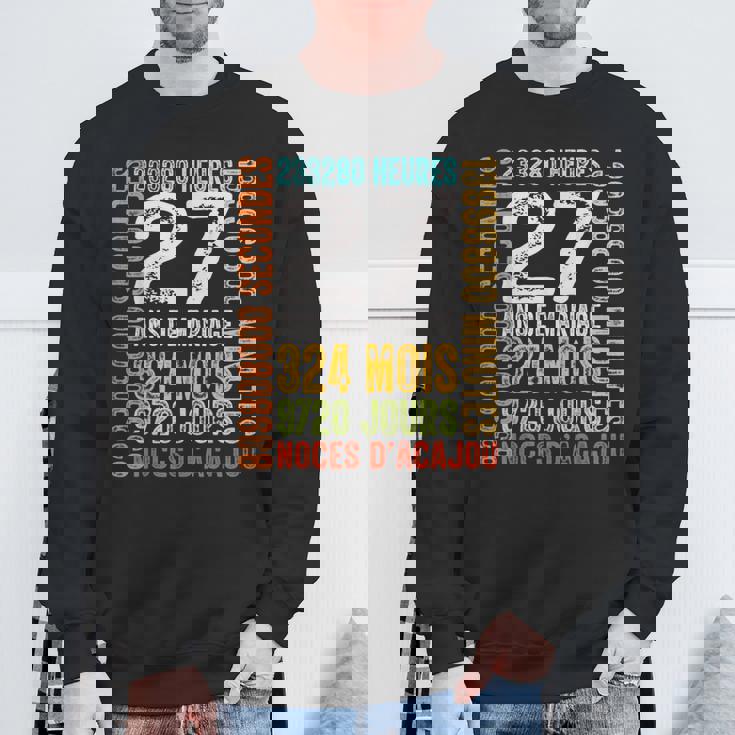 マホガニー結婚記念日、結婚27年プレゼント スウェットシャツ 高齢者への贈り物