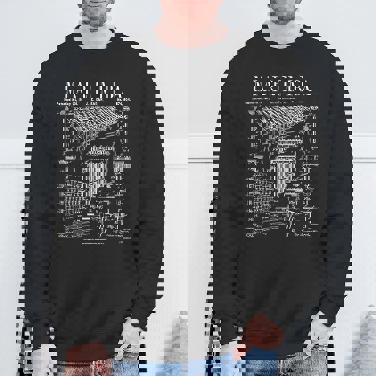 マリンバ奏者 パーカッション 楽器 ヴィンテージ 特許 スウェットシャツ 高齢者への贈り物