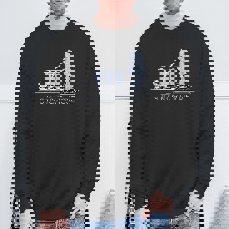 マリーナベイサンズ、マーライオンのスカイラインデザイン、象徴的なシンガポール スウェットシャツ 高齢者への贈り物