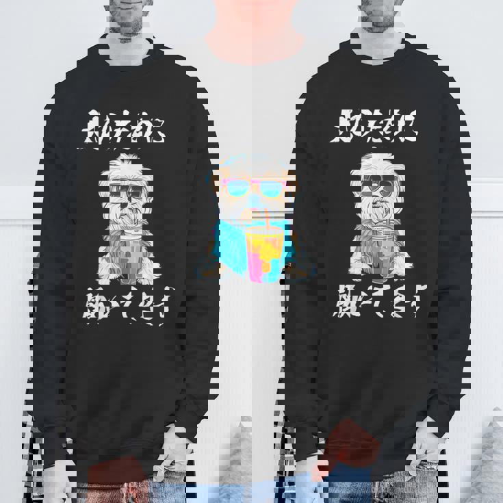 おもしろ マルチーズ 犬 犬 子犬 メンズ 犬好きグッズ おもしろい おもしろい 服 子犬 スウェットシャツ 高齢者への贈り物