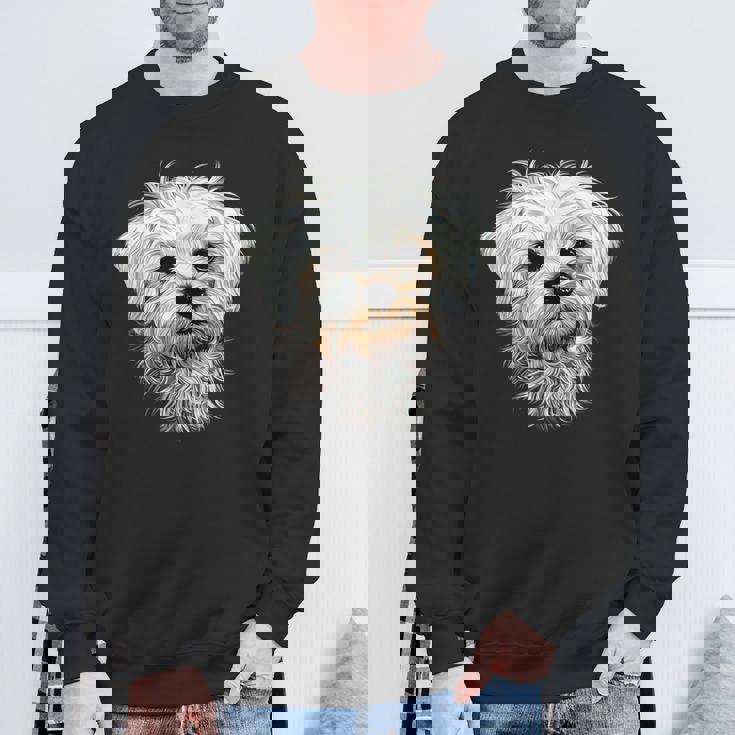 マルチーズ小型マルチーズ犬犬大好き甘いマルチーズ スウェットシャツ 高齢者への贈り物