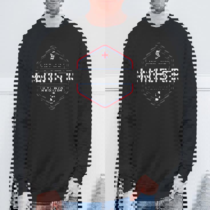 マンチェスター イギリス イギリス 地図フラグ グラフィック スウェットシャツ 高齢者への贈り物