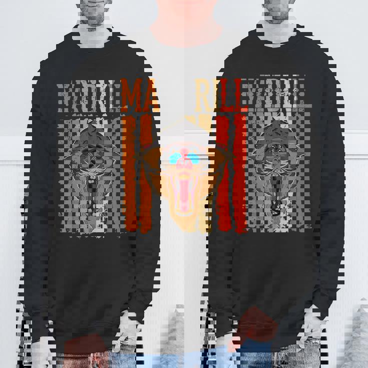 マンドリル 霊長類 マンドリル 動物生物学者 サバンナ動物園 スウェットシャツ 高齢者への贈り物