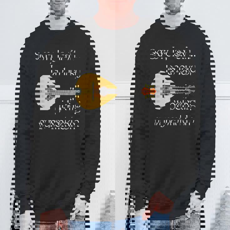 マンドリンピッキング ミュージシャン 音符 フォークミュージック スウェットシャツ 高齢者への贈り物